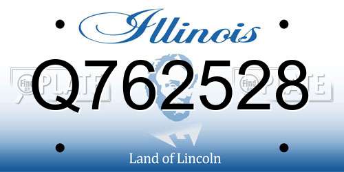 Q762528 Illinois License Plate