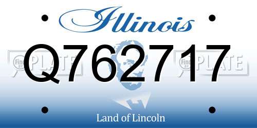 Q762717 Illinois License Plate
