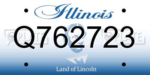 Q762723 Illinois License Plate