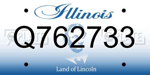 Q762733 Illinois License Plate