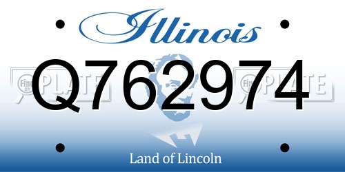 Q762974 Illinois License Plate