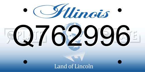 Q762996 Illinois License Plate