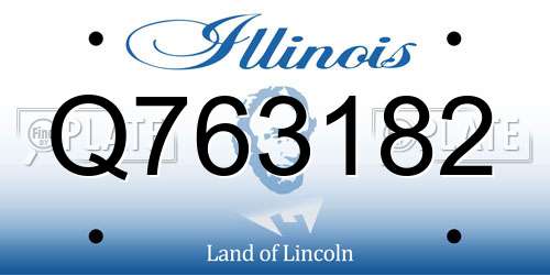 Q763182 Illinois License Plate