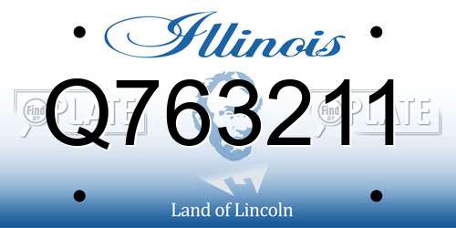 Q763211 Illinois License Plate