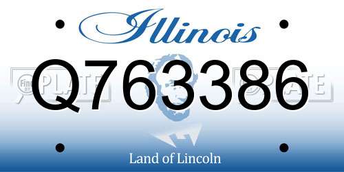 Q763386 Illinois License Plate