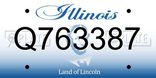 Q763387 Illinois License Plate