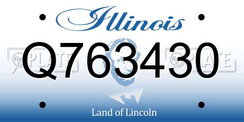 Q763430 Illinois License Plate