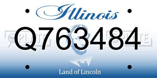 Q763484 Illinois License Plate