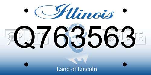 Q763563 Illinois License Plate
