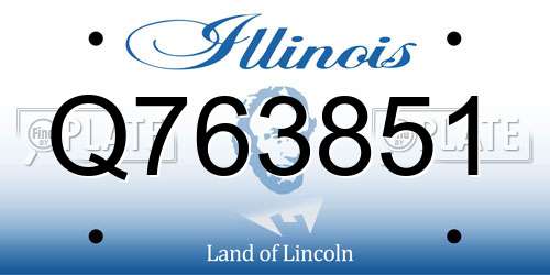 Q763851 Illinois License Plate