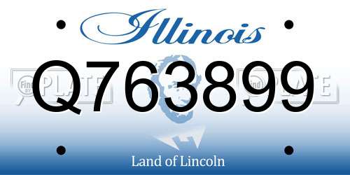 Q763899 Illinois License Plate