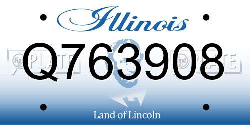 Q763908 Illinois License Plate