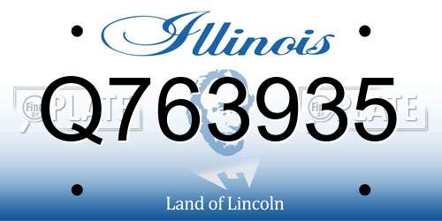 Q763935 Illinois License Plate