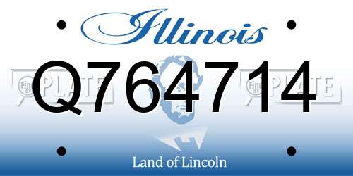 Q764714 Illinois License Plate
