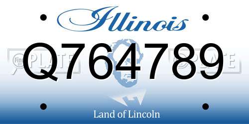 Q764789 Illinois License Plate