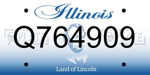 Q764909 Illinois License Plate