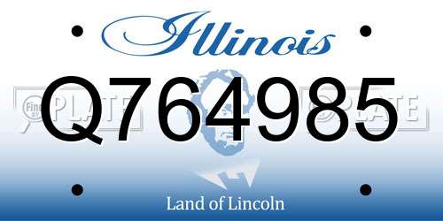 Q764985 Illinois License Plate