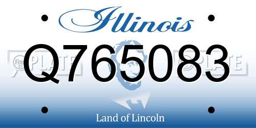 Q765083 Illinois License Plate