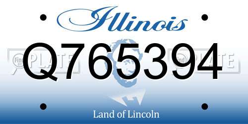 Q765394 Illinois License Plate