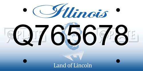 Q765678 Illinois License Plate