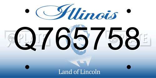 Q765758 Illinois License Plate