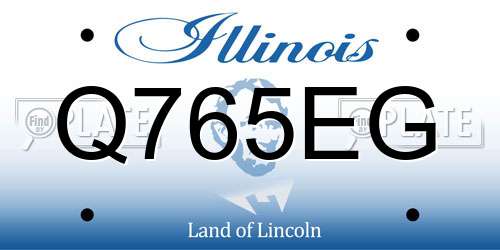 Q765EG Illinois License Plate