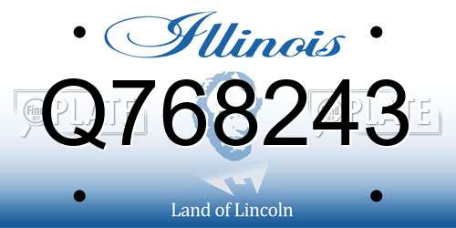 Q768243 Illinois License Plate