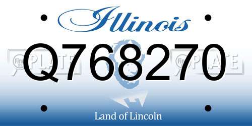 Q768270 Illinois License Plate