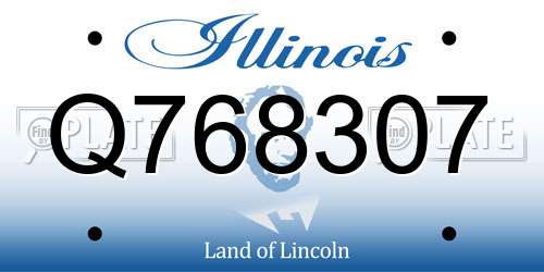 Q768307 Illinois License Plate