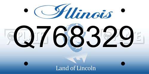 Q768329 Illinois License Plate