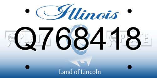 Q768418 Illinois License Plate