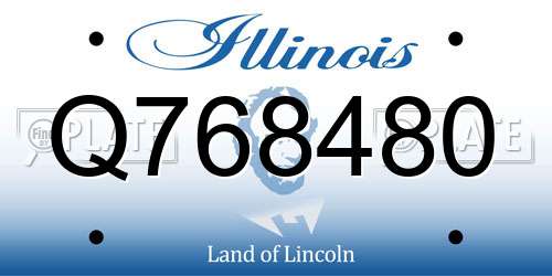 Q768480 Illinois License Plate