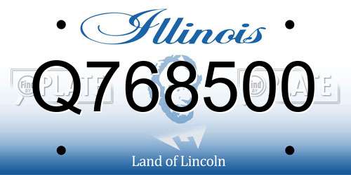 Q768500 Illinois License Plate