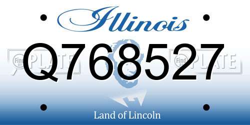 Q768527 Illinois License Plate