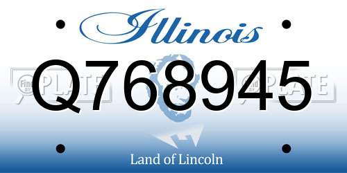 Q768945 Illinois License Plate