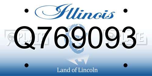 Q769093 Illinois License Plate