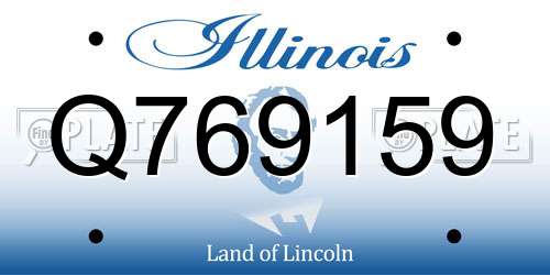 Q769159 Illinois License Plate
