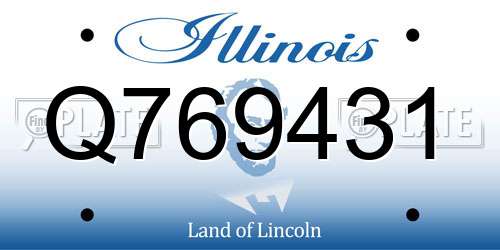 Q769431 Illinois License Plate