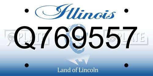 Q769557 Illinois License Plate
