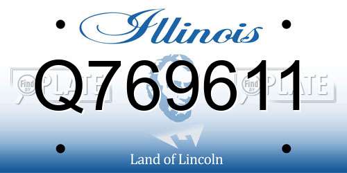 Q769611 Illinois License Plate