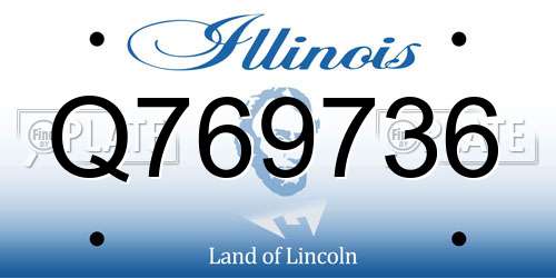 Q769736 Illinois License Plate