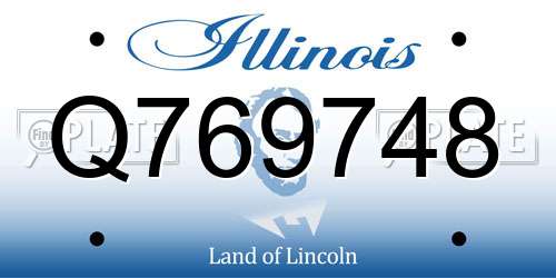 Q769748 Illinois License Plate