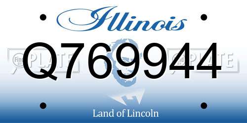 Q769944 Illinois License Plate