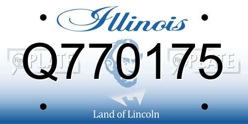 Q770175 Illinois License Plate