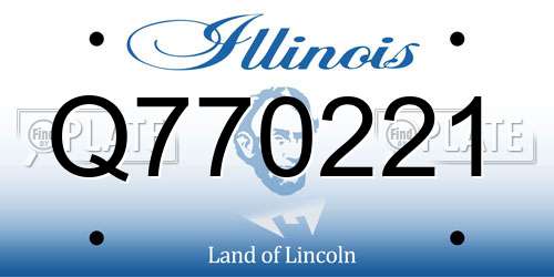 Q770221 Illinois License Plate