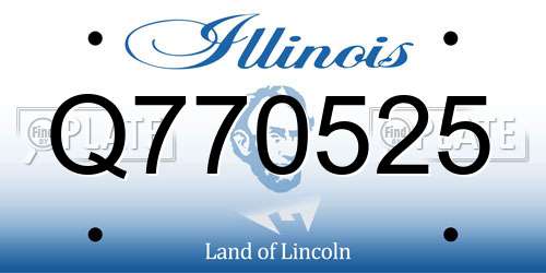 Q770525 Illinois License Plate