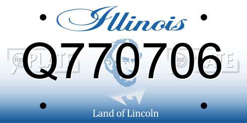 Q770706 Illinois License Plate