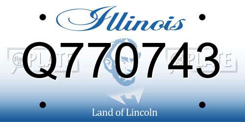 Q770743 Illinois License Plate