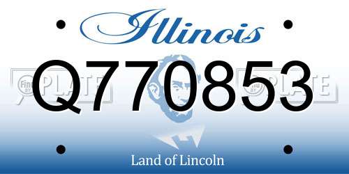 Q770853 Illinois License Plate