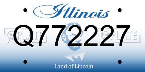 Q772227 Illinois License Plate